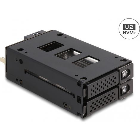 Delock Estante mÃ³vil de bahÃ­a delgada para 2 x 2.5 U.2 NVMe SSD