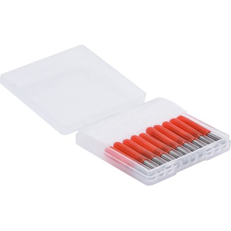 Lot de 10 fraises à graver en forme de V pour fraiseuse CNC, 1 cannelure, pour circuits imprimés, acrylique, lettrage et signalétique, argentées, 3,175 x 0,8 x 3 mm (1/5)
