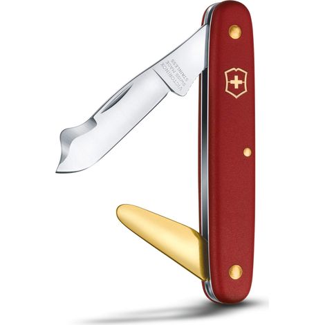 Victorinox, Coltello da innesto Combi 2, Professionale, per Vivai e Giardinieri, Svizzero, Rosso, Lama con Punta Appuntita Tip (1/3)