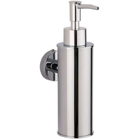 Distributeur de savon mural en acier inoxydable 304 pour salle de bain, cuisine, décoration d'intérieur (rond, chromé) (1/5)
