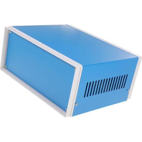 Boîte pour projets électroniques métal bleu, coffret à vis avec fonction serrage, adaptée aux équipements et box à boutons en aéroports et stations de métro (1/5)