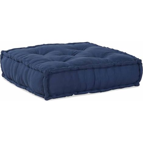 Canapé modulaire bleu indigo, 70 x 70 x 36 cm, recouvert de tissu. (1/5)