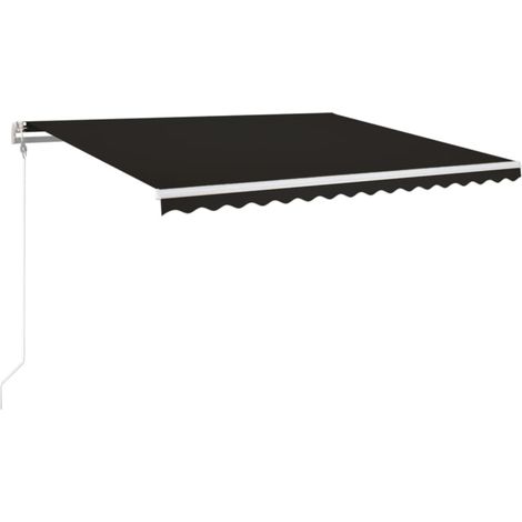 Auvent Marquise rétractable automatique, Store Banne pour Jardin Balcon Terrasse, 450x350 cm Anthracite OIB6933E (1/5)