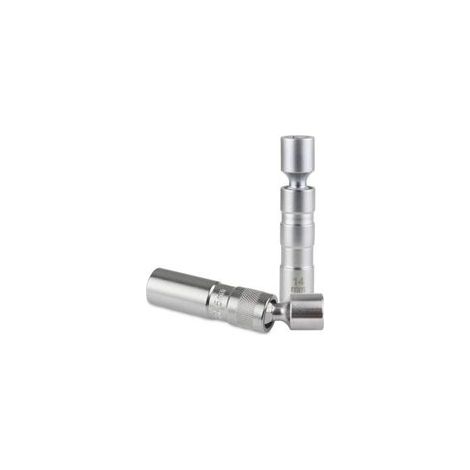 piezas de llave de bujías giratoria magnética de 14 mm/16 mm, llave de bujías de coche de doce puntas de 3/8" con diseño giratorio (material CRV) dengyank