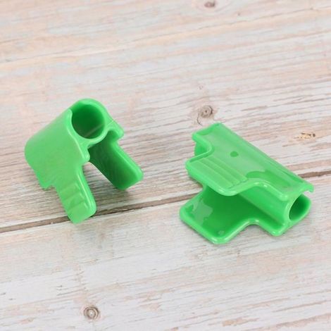 TuseRxln 24 piezas Clips de plástico para invernadero, abrazaderas, herramientas de jardinería, accesorios para invernadero para tubo de 11 mm