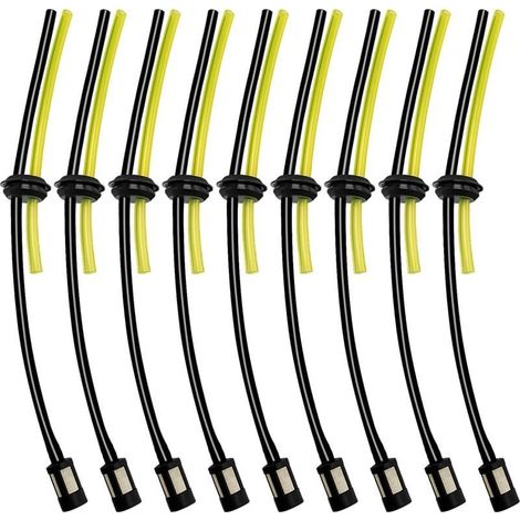 9 Ensembles Universel Filtre à Essence Kit, Tuyaux de Carburant Universels, Durite Essence Debroussailleuse en Caoutchouc, pour Coupe-Herbe, Débroussailleuse, Tronconneuse Taille Haie (1/4)