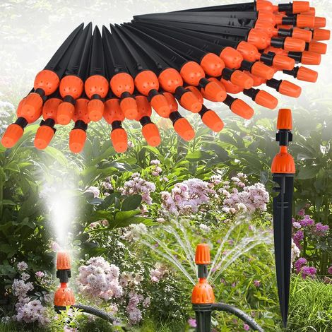 Goutteurs réglables à 360° - système d'arrosage automatique pour jardins, plantes, serres, irrigation goutte à goutte, 30 pièces