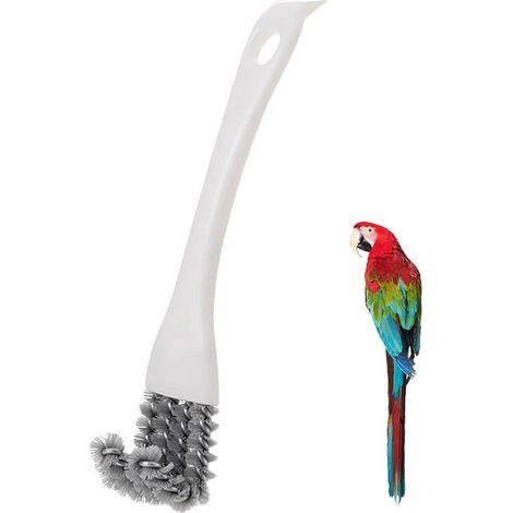 Vogelkäfig Bürste mit Schaufel, ergonomischer Griff, flexible Reinigung
