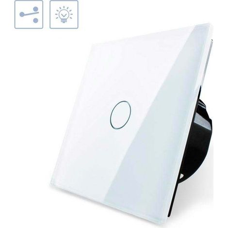 Conmutador táctil, frontal blanco (1/4)