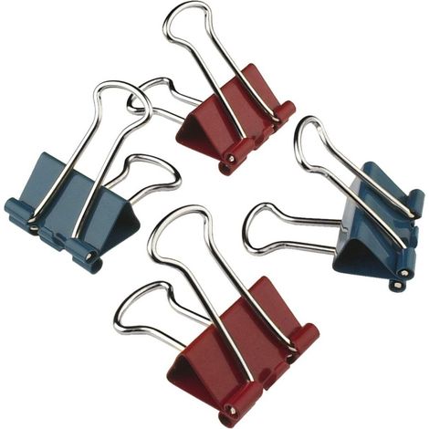 Multi-Clips 19 mm Stahl farbig sortiert 4 Stück