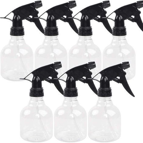 5-piece 250ml spray bottles, empty plastic bottles with adjustable nozzle for hair care and cleansing solutions (1/5)