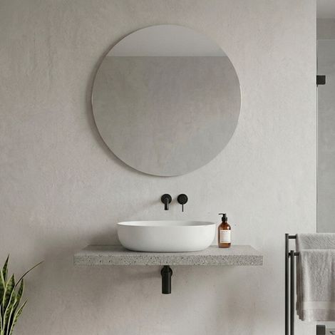 Mensolone bagno 100 cm in legno effetto pietra Levia (1/5)
