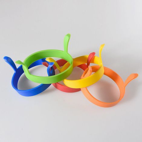 5-teiliges Set: Spiegeleierform, Silikon-Eierform, Pfannkuchenform, Ausstechform (1/5)