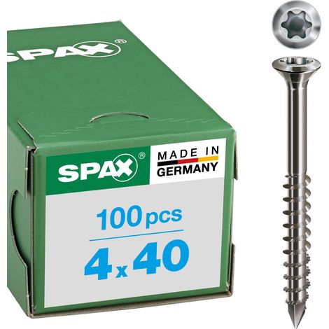 Vis pour bardage, 4 x 40 mm, 100 pièces, Filetage partiel, Tête bombée fraisée, T15, Pointe CUT, Acier inoxydable A2-0467000400403 (1/3)