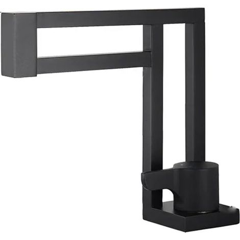 Robinet de cuisine Robinets de lavabo noir mat, mitiur d'eau chaude et froide, robinet mitiur à poignée, robinet de grue d'eau de salle de bains en or brossé(C) (1/5)