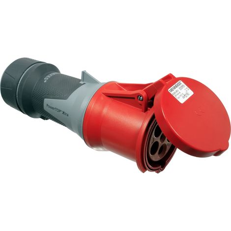 as - Schwabe Presa Elettrica CEE 400V/63A/5-pin - Presa CEE per correnti forti con connessioni a vite - Resistente agli urti - Protezione dagli spruzzi IP44 - Made in Germany, 61428