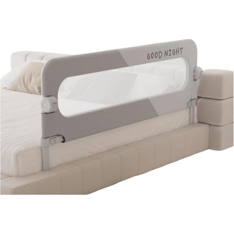 Bed fence, bed guard, baby bed guard, metal, additive-free material, prevents futon from slipping, kicking out, and falls from children's beds, easy to install, 1 piece set, for children, birth gift (1/5)