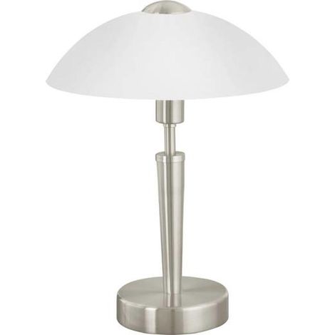 [NEUWERTIG] B-Ware Eglo Tischlampe Energiesparlampe Schreibtischlampe Led E14 Solo 1 Nickel Matt