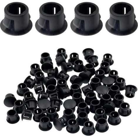 60 bouchons en plastique pour trous, embouts plats pour tubes, bouchons à clipser en plastique, embouts plats pour tubes, inserts pour embouts de tubes à clipser (1/5)