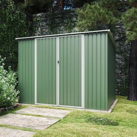 Casetta da giardino in acciaio zincato verde 2 77x1 93xh1 96m 80kg 5 35 metri quadri (1/4)