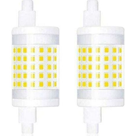 2-PCS Dimmable 10W R7S 78mm Ampoule LED Lampe Linéaire J78 T3 220V 360 Degrés 1000 Lumen équivalent 100W Ampoule Halogène Blanc Chaud 3000k pour Jardin, Couloir, Lampadaire, Projecteur [Classe énergét (1/5)
