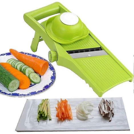 Trancheuse manuelle, râpe à légumes professionnelle 3 en 1, force réglable pour pommes de terre et carottes (1/5)