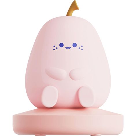 Veilleuse 3D en silicone en forme de poire, lampe tactile, idéale pour la chambre d'adultes, décoration d'espace. (1/5)