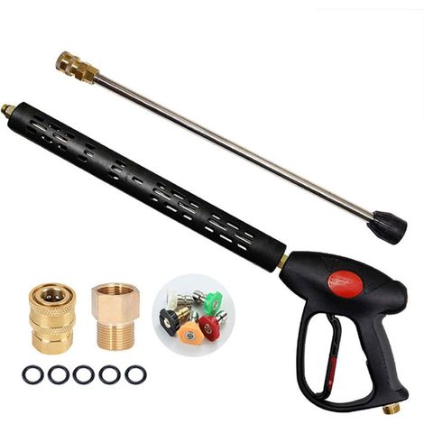 Varan Motors - WBG01 Pistolet haute pression avec lance 101cm 275bars Raccord M22 & Quick Connect 1/4" – 5 buses incluses (1/5)