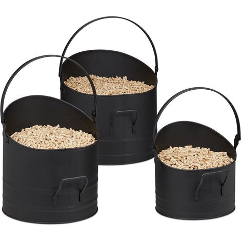 Set di 3 contenitori per pellet