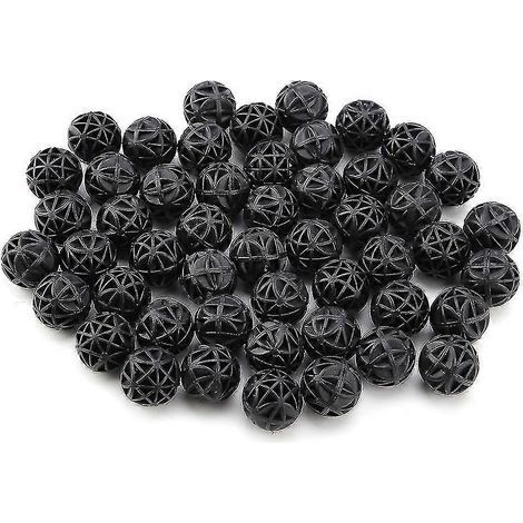 50 billes filtrantes bioporeuses de 26 mm, média filtrant biochimique pour aquarium et bassin, éponge en PVC (1/5)