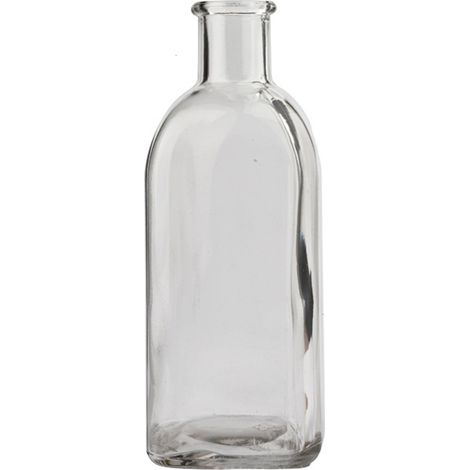 Vase en verre transparent, vase décoratif pour salle à manger, chambre, salle de bain, cheminée, 18,5 x 7 cm