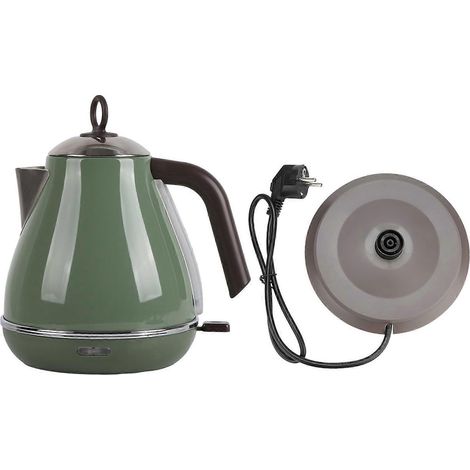 Bouilloire électrique 1700ml en acier inoxydable, style rétro pour la maison, chauffe-eau à thé, cuve robuste et élégante, usage quotidien (1/5)