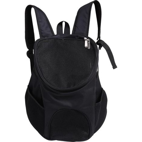 Sac A Dos De Transport Pour Chien Chat, Mains Libres Ventilation Réglable Sac À Double Bandoulière Pour Porter Chien Chat Chinot Chaton Lapin Marcher Randonnée Voyager(Noir) (1/5)