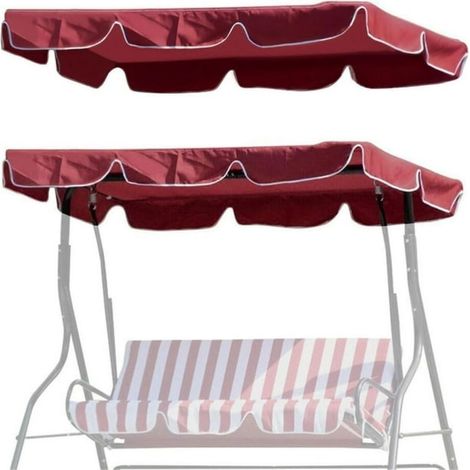 Toile de rechange pour balancelle d'extérieur, 183 x 112 cm, pour balancelle 3 places, couleur rouge bordeaux. Housse résistante et indéchirable pour hamac de jardin. (1/5)