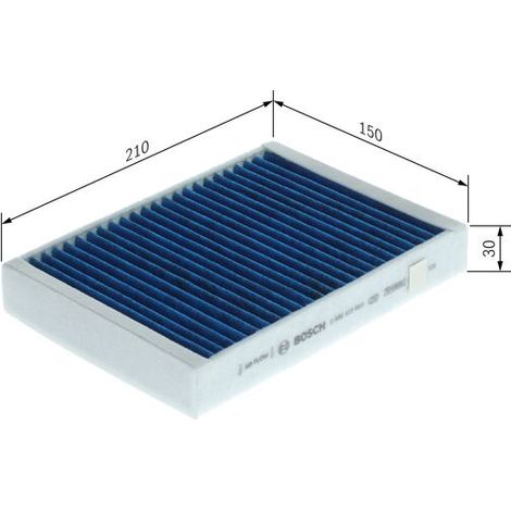 Filtre, Charbon actif habitacle+pro - 0986628669 - BOSCH (1/5)