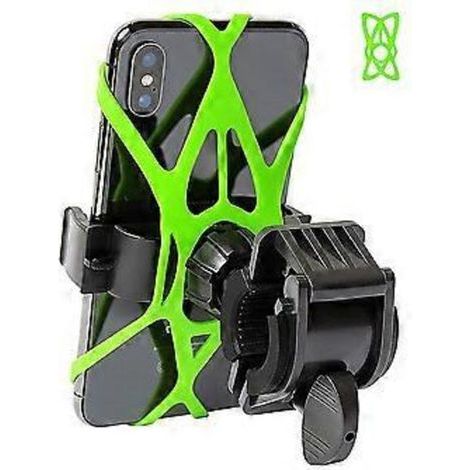 Soporte para teléfono de bicicleta - Soporte ajustable para manillar de motocicleta, compatible con bicicletas eléctricas, bicicletas de montaña, scooters y motocicletas todoterreno - Soporte para tel (1/4)
