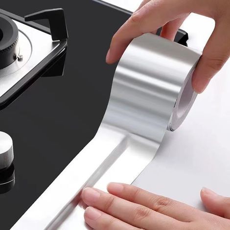 Ruban En Feuille D'aluminium - Résistant À L'humidité Et Aux Températures Élevées - Pour Fissures Cuisine Salle De Bain - 50 M × 5 Cm (1/2)