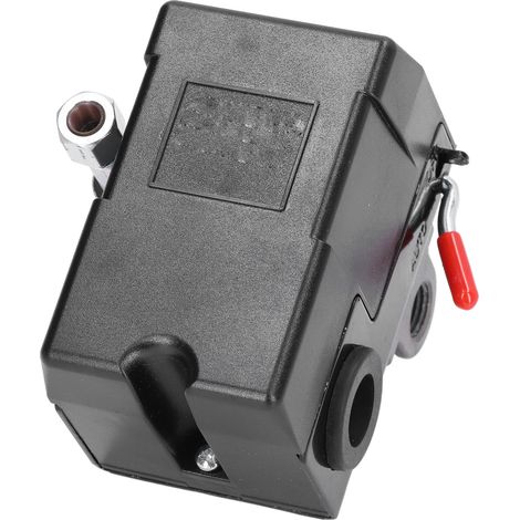 4-Loch-4-Wege-Druckschalter für Luftkompressor, 220 V, 20 A, 95–125 PSI, mechanischer Regler (1/5)