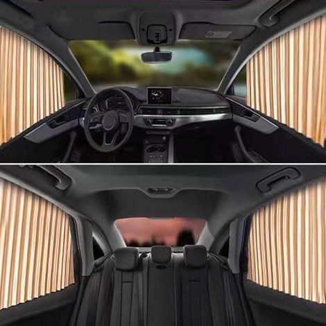 Pare Brise Avant Pare Soleil Voiture cté fenêtre Pare-Soleil Isolation Thermique Automatique magnétique Traction Piste Pare-Soleil Universel Automobile intérieur Protege Soleil Voiture (1/5)