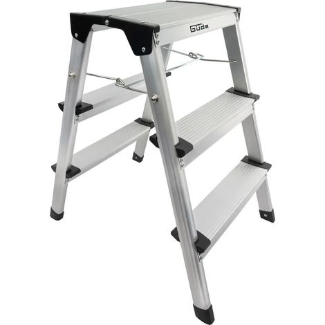 Güde Aluminium Trittleiter GAT 3S, 3-stufig, 150 kg belastbar (1/5)