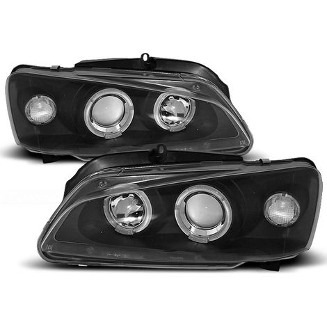 Jantes de phares double halo PEUGEOT 106 08 96-03 ANGEL EYES NOIR (1/2)