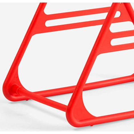 Dreieckiger runder Serviettenhalter aus Polypropylen, multifunktionaler Organizer – 250 g, Rot (1/4)