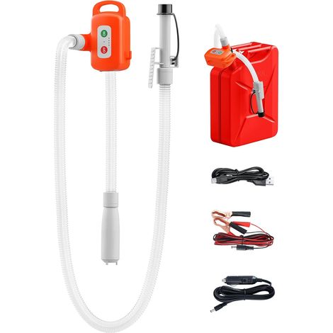 Pompe de transfert de carburant électrique avec arrêt automatique (débit 2,4 GPM) : pompe portable pour essence, diesel, huile et eau, avec moteur sans balais (brushless) et batterie lithium-ion 2000 (1/5)
