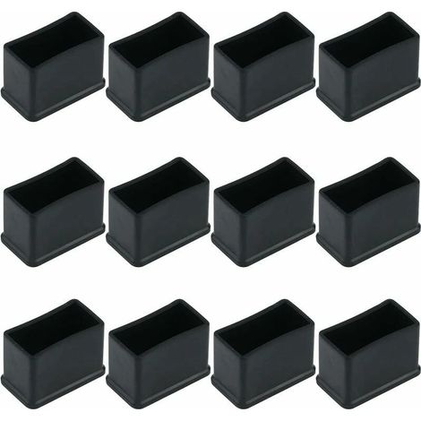 Patins de meubles rectangulaires, embouts de pieds antidérapants en caoutchouc PVC, protections de sol faciles à installer pour les pieds de table et de chaise, résistants à la corrosion (1/5)