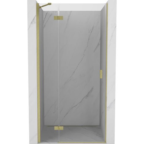 Mexen Mist-H Duschdrehtür links 80 cm, transparent, gebürstet gold - 8A5-080-000-55-00-L (1/5)
