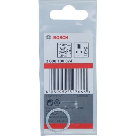 Bosch Accessories 2600100374 Bosch Professional-Anello Dischi riduzione da Ø 20 a 15,875 mm, Spessore 0,8 mm, Accessorio per Sega Circolare (1/5)