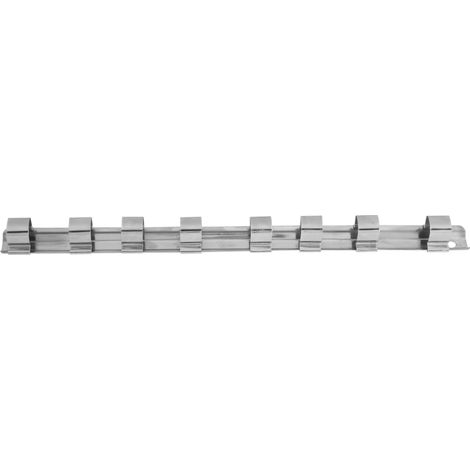 Support mural en acier au carbone pour douilles 1/2", rangement 8 douilles, étagère organisateur d'outils (1/3)