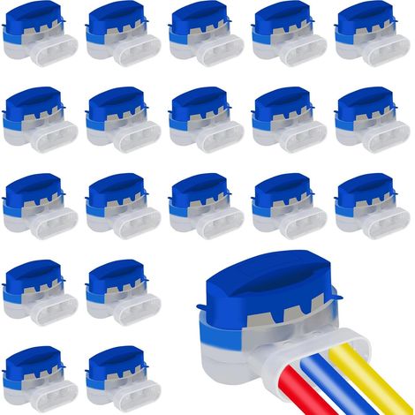 Lot de 20 Connecteurs de Câble Robot tondeuse, Connecteur Electrique Etanche Remplis des Résines pour Étendre ou Réparer Cable Peripherique Robot Tondeuse (1/5)