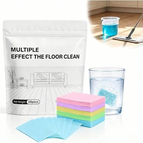 Tablettes de nettoyage pour sols 150 pièces – Bandes solubles dans l’eau pour nettoyage du sol – Lingettes parfumées pour sols stratifiés carrelés et en bois – Parfum floral (1/5)