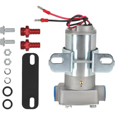 Universal Electric Fuel Pump Petrol 110GPH 7PSI 3/8" NPT Ports w/ Bracket (1/5)